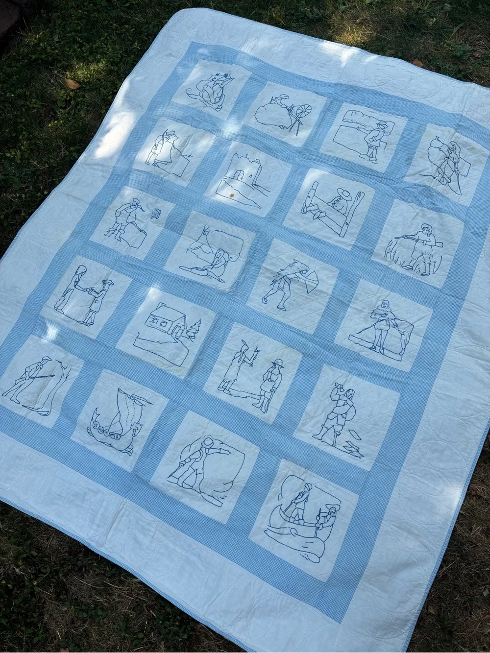 Antique quilt Mayflower